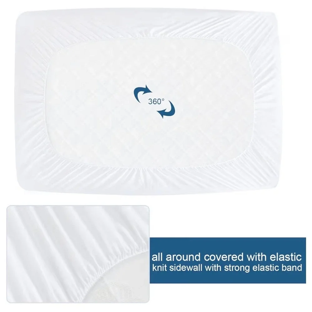 Springspirit XL Twin Mattress Protector Waterproof White Soft Cover